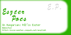 eszter pocs business card